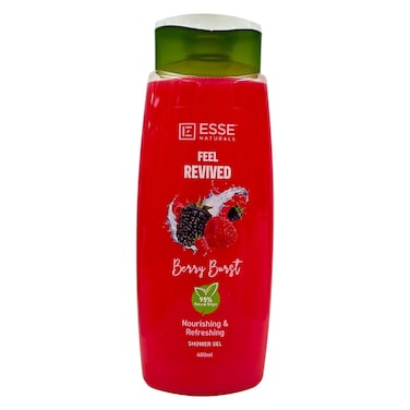 Esse Naturals Feel Revived Shower Gel, Berry Burst, 400ml