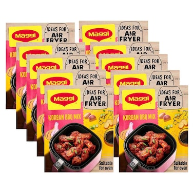 Maggi Air Fryer Korean BBQ Mix, 65g Pack of 10