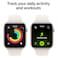 Apple Watch SE 3 44 mm Smartwatch, GPS + Cellular, Starlight Aluminum Case with Starlight Sport Band, Medium/Large
