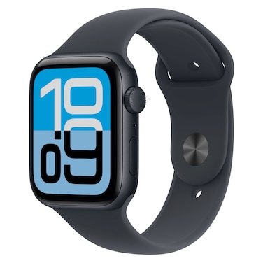 Apple Watch SE 3 40 mm Smartwatch, GPS, Midnight Aluminum Case with Midnight Sport Band, Medium/Large