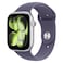Apple Watch Series 11 46 mm Smartwatch, GPS, Silver Aluminum Case with Purple Fog Sport Band, Small/Medium