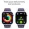 Apple Watch Series 11 46 mm Smartwatch, GPS + Cellular, Silver Aluminium Case with Purple Fog Sport Band, Small/Medium