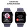 Apple Watch Series 11 46 mm Smartwatch, GPS + Cellular, Silver Aluminium Case with Purple Fog Sport Band, Small/Medium