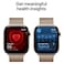 Apple Watch Series 11 46 mm Smartwatch, GPS + Cellular, Gold Titanium Case with Gold Milanese Loop, Medium/Large
