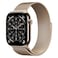 Apple Watch Series 11 46 mm Smartwatch, GPS + Cellular, Gold Titanium Case with Gold Milanese Loop, Medium/Large