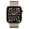 Apple Watch Series 11 46 mm Smartwatch, GPS + Cellular, Gold Titanium Case with Gold Milanese Loop, Small/Medium