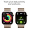 Apple Watch Series 11 46 mm Smartwatch, GPS + Cellular, Gold Titanium Case with Gold Milanese Loop, Small/Medium