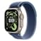 Apple Watch Ultra 3 49 mm Smartwatch, GPS + Cellular, Natural Titanium Case with Blue/Bright Blue Trail Loop, Small/Medium