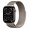 Apple Watch Series 11 46 mm Smartwatch, GPS + Cellular, Natural Titanium Case with Natural Milanese Loop, Medium/Large