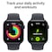 Apple Watch SE 3 40 mm Smartwatch, GPS + Cellular, Midnight Aluminum Case with Midnight Sport Band, Small/Medium