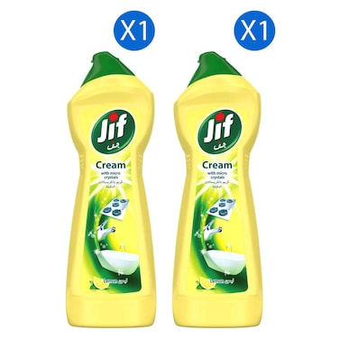 Jif Multi-Purpose Cream Cleaner, Lemon, 750ml Pack of 2