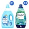 Comfort Fabric Softener, Spring Dew, 4L (36 Washes) + Fabric Softener Concentrate, Blue Love, 1L