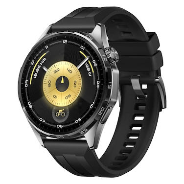 Huawei Watch GT6 46 mm Smartwatch with Atum Strap, Bluetooth, GPS, Black