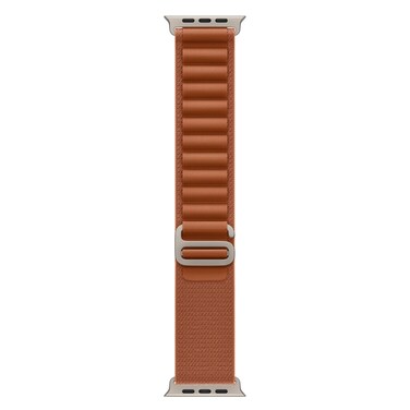 Apple Alpine Loop with Natural Titanium Finish for 49 mm Smartwatch, Terracotta, Medium