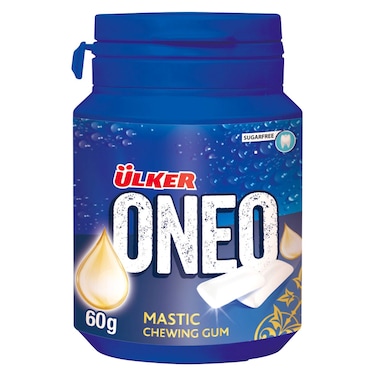 Ulker Oneo Sugarfree Mastic Flavour Chewing Gum, 60g