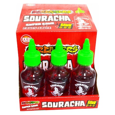 Zed Candy Screamers Souracha Super Sour Candy Sauce, 90ml Pack of 12