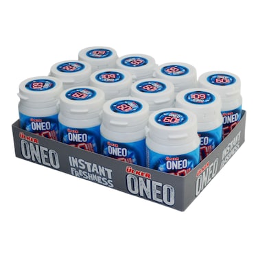 Ulker Oneo Peppermint 60 Minutes Sugarfree Peppermint Chewing Gum, 60g Pack of 12