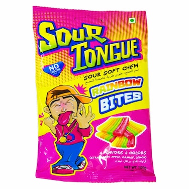 General Care Sour Tongue Rainbow Bites Sour Soft Chew, 100g