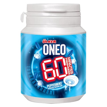 Ulker Oneo Peppermint 60 Minutes Sugarfree Peppermint Chewing Gum, 44g