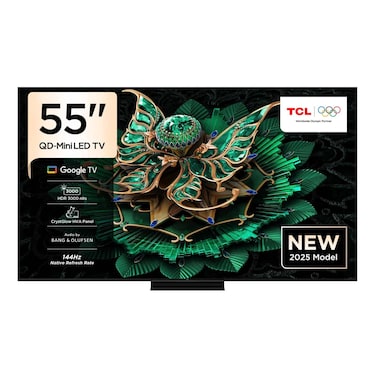 TCL 55-Inch 4K Ultra HD, Smart QD Mini LED TV, 55C7K, Black
