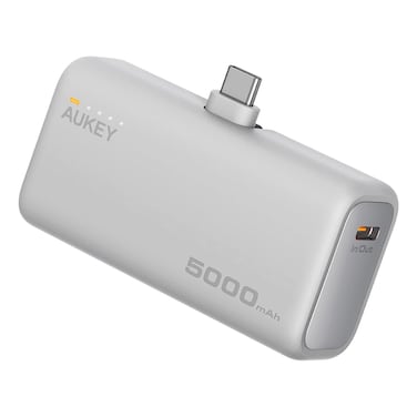 Aukey USB PD Port Power Bank with USB Type-C Connector, Grey, 5000mAh