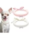 2 Pcs Dog Cat Pearl Collar Necklace with Rhinestone Bone, Fancy Cat Wedding Collar Jewelry for Girl Cat Puppy Dogs Accessories(Pink+White)