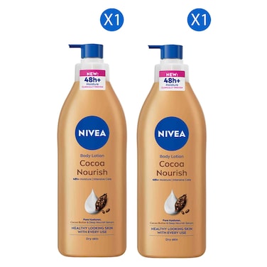 Nivea Cocoa Nourish Body Lotion for Dry Skin, 400ml Pack of 2