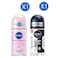 Nivea Pearl &amp; Beauty Anti-Perspirant Deodorant Roll-on, 50ml + Men Black &amp; White Invisible Anti-Perspirant Deodorant Roll-on, Original, 50ml