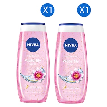Nivea Fresh Shower Waterlily and Oil Shower Gel, 250ml Pack of 2