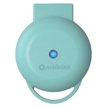 Nutricook Mini Waffle Maker, Aqua Marine, Quick Heating