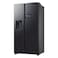 Samsung Bespoke AI Side-by-Side Refrigerator RS90F64D1, Black Doi, 615 L, 2 Doors