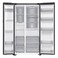 Samsung Bespoke AI Side-by-Side Refrigerator RS90F64D1, Black Doi, 615 L, 2 Doors