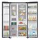 Samsung Bespoke AI Side-by-Side Refrigerator RS90F64D1, Black Doi, 615 L, 2 Doors