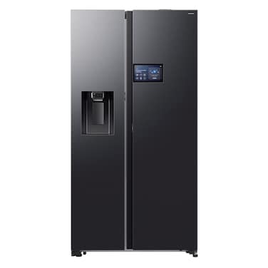 Samsung Bespoke AI Side-by-Side Refrigerator RS90F64D1, Black Doi, 615 L, 2 Doors