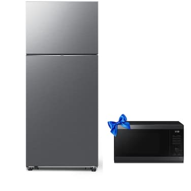 Samsung, 528L, Top Mount Freezer, Refined Silver, RT75DG7A14S9A + Samsung Microwave, MG32DG4524AGSG