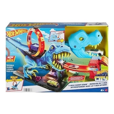 Hot Wheels City T-rex Chomp Down Playset