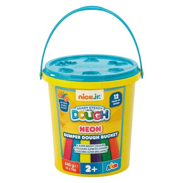 Addo NickJr. Ready Steady Neon Bumper Dough Bucket, 840g
