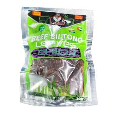 Lekker Biltong Leaves Chilli 80g