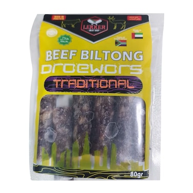 Lekker Droewors Traditional 80g