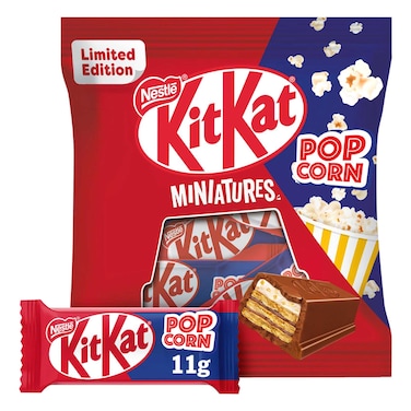 Nestle KitKat Miniatures Popcorn Milk Chocolate Wafer, 110g