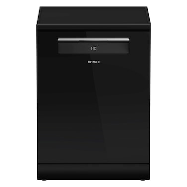 Hitachi Freestanding Dishwasher, HDF-F158CVGB, 15 Place Settings, Stainless Steel, Glass Black