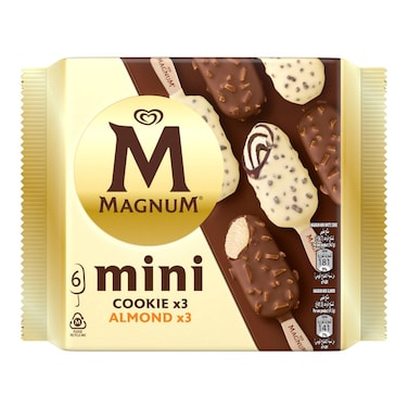 Wall's Magnum Mini Cookie Ice Cream Bar + Almond Ice Cream Bar, 330ml