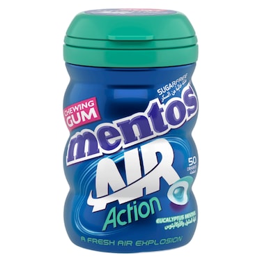 Mentos Air Action Sugarfree Eucalyptus Menthol Chewing Gum, 87.5g