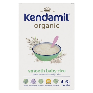 Kendamil Organic Smooth Baby Rice, 4-6 Months+, 150g