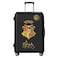 Hogwart 8 Wheel Luggage Hard Trolley, Medium, Black, 65cm