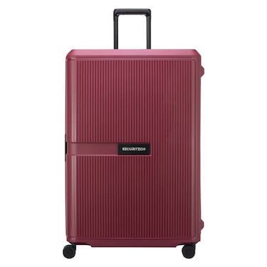 Delsey Securitech Stone Hard Luggage Trolley, Burgundy, 82cm