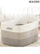 Blanket Basket , Rectangle Woven Baskets for Storage , 38*30*25CM , Laundry Basket for Decorative Nursery Blanket , Toys , Dirty Clothes and Magazine in Shelves , Baby Room , and Living Room , grey .