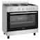 Indesit Cooker RIN9GGF23125X, 90 cm, Cast Iron, Inox, 5 Burners