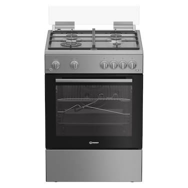 Indesit Cooker RIN6GGG2312XME, 60 cm, Cast Iron, Inox, 4 Burners
