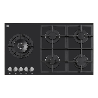 Hoover Built-in Gas Hob HGH-V95G-GBI, 90 cm, Cast Iron, Black, 5 Burners